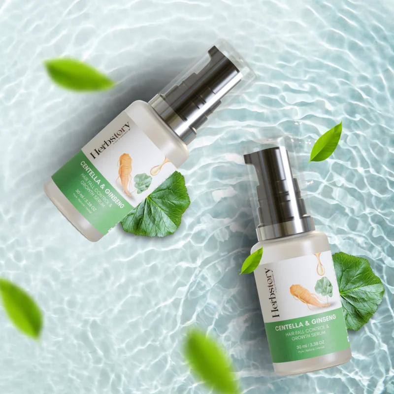 Herbstory Centella & Ginseng Hair Fall Control & Hair Growth Serum - Image 4