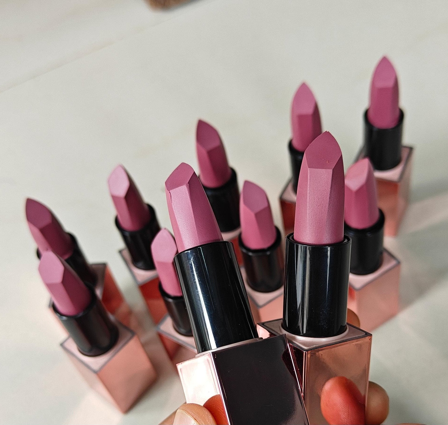 winter rose lipstick _warm pink shade