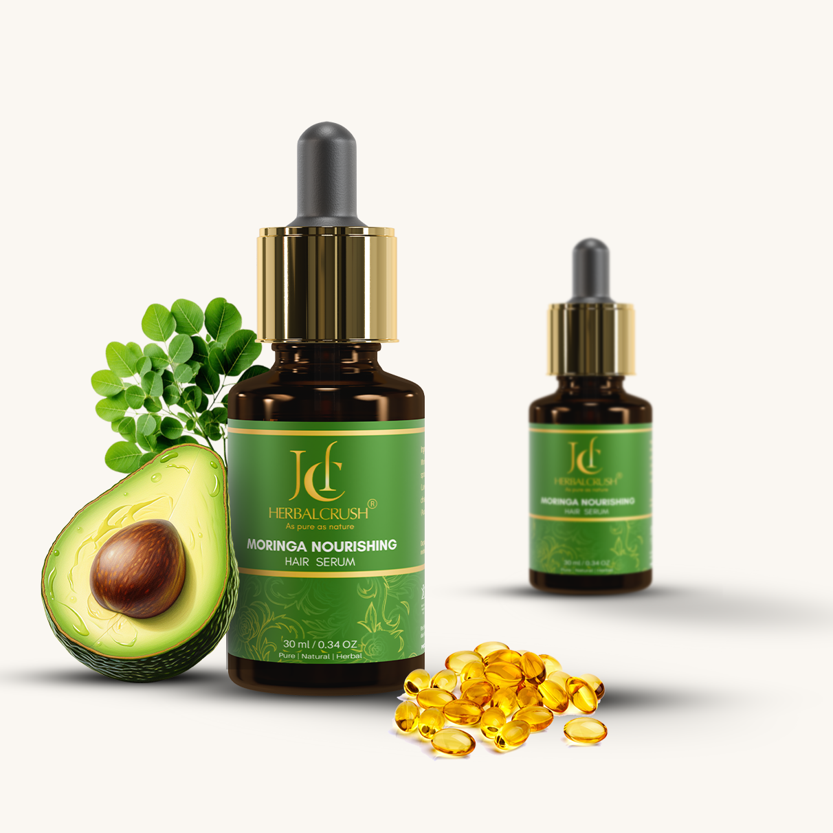 Herbalcrush Moringa Nourishing Hair Serum - Image 2