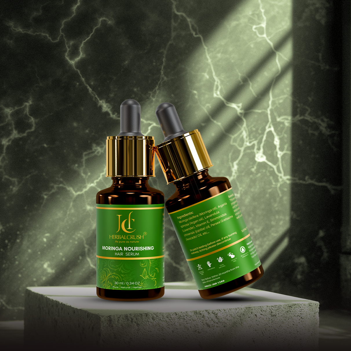 Herbalcrush Moringa Nourishing Hair Serum - Image 3