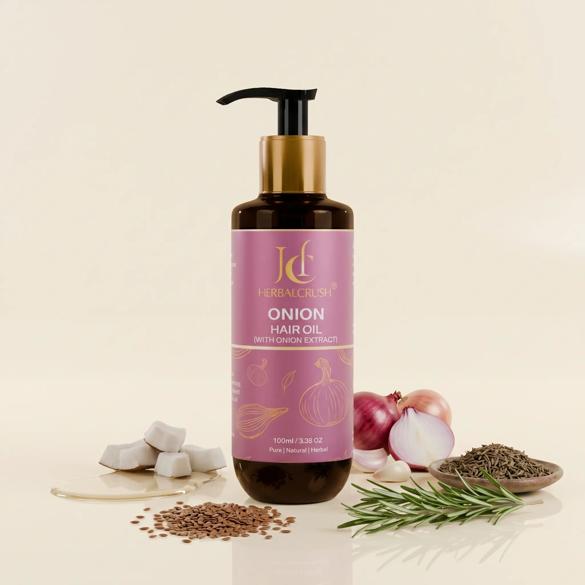 Herbalcrush Onion Hair Oil - Image 6